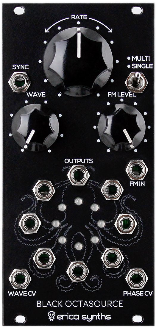 Erica Synths Black Octasource Syncable LFO Eurorack Module with Phase Shift
