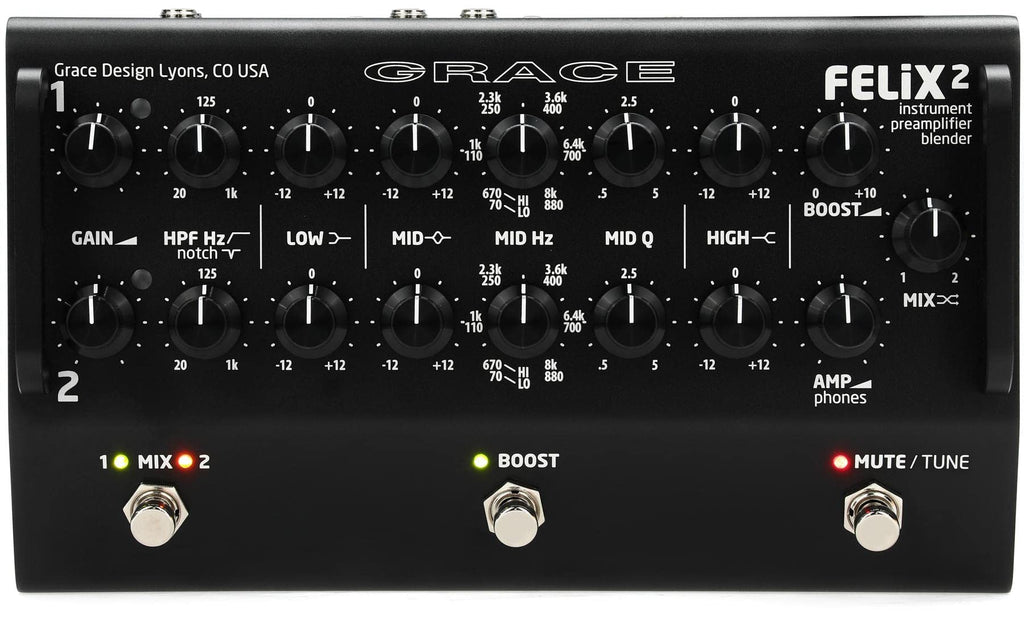 Grace Design Felix 2 Instrument Preamp/Blender - Black