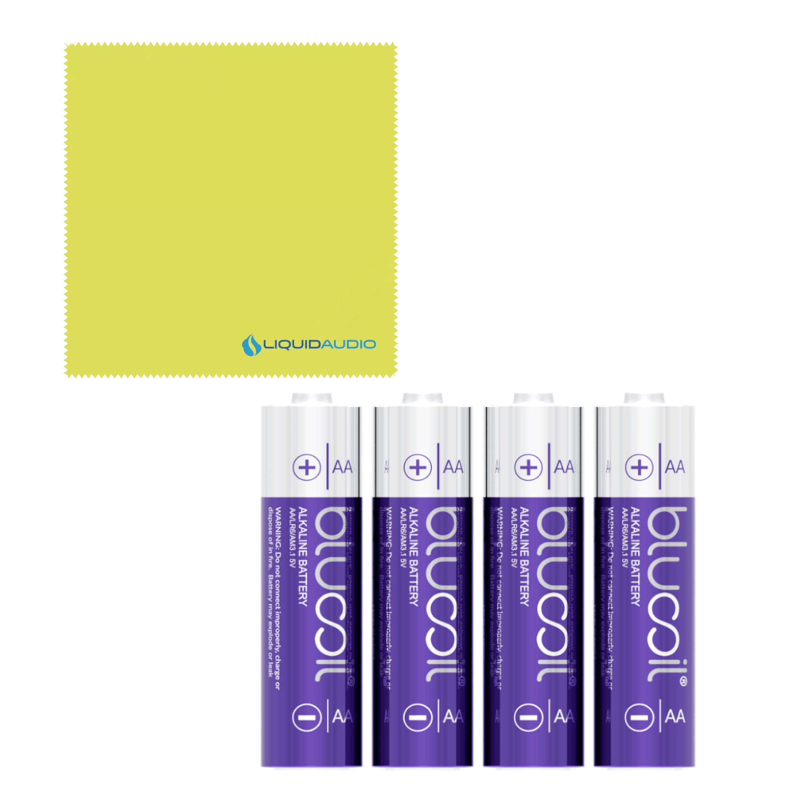 Liquid Audio Sennheiser ME 2 Omnidirectional Lavalier Microphone Bundle w/ 4-Pack Blucoil AA Batteries Polishing Cloth