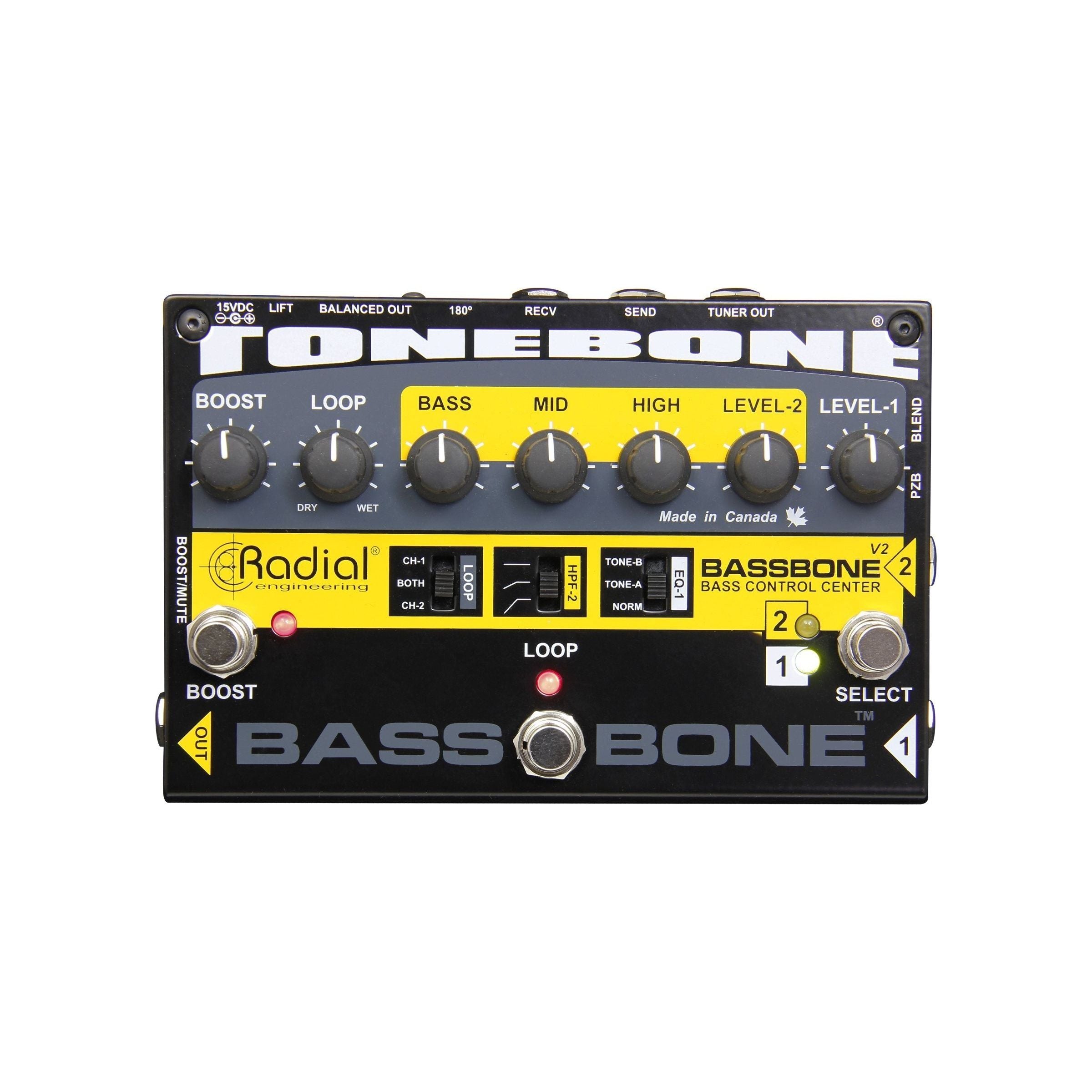 Radial Engineering Bassbone V2 Bass Preamp and DI Box 2-day Delivery