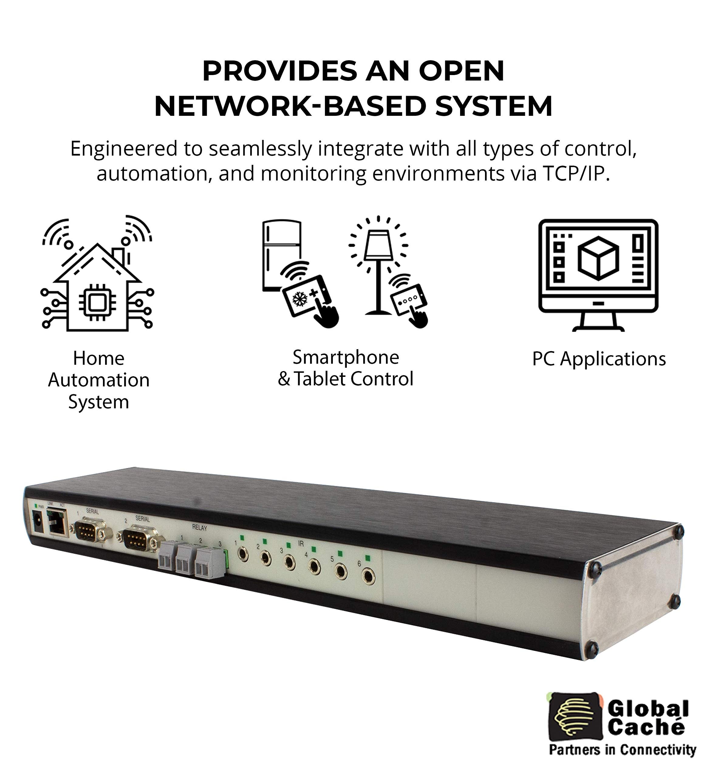 Global Cachà GC-100-12 Network Adapter - Connects RS232 Serial, Relay, Infrared Devices and Smart Sensors to a Wired Ethernet (12-Inch)
