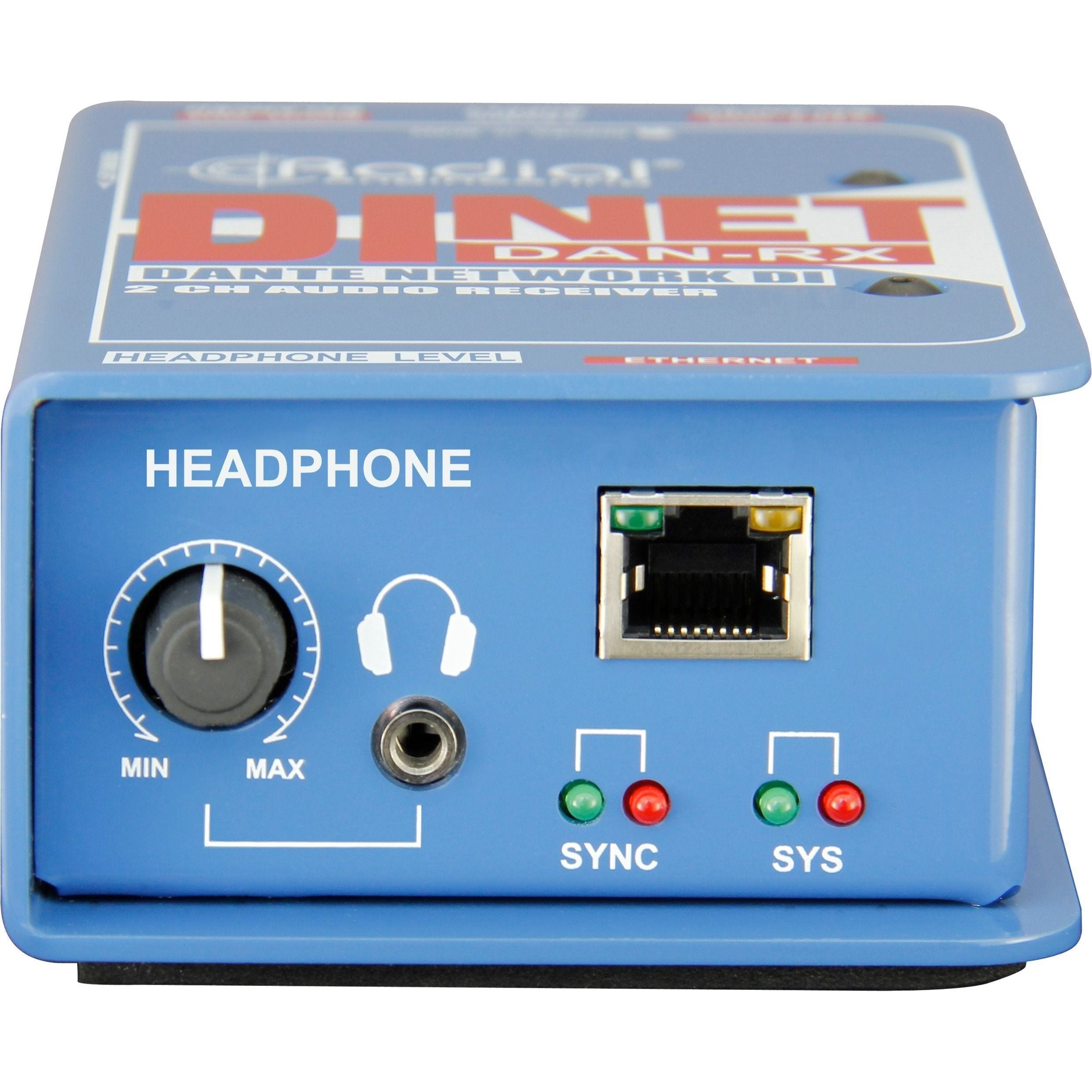 Radial DiNET DAN-RX 2-Channel Dante Audio Receiver NEW