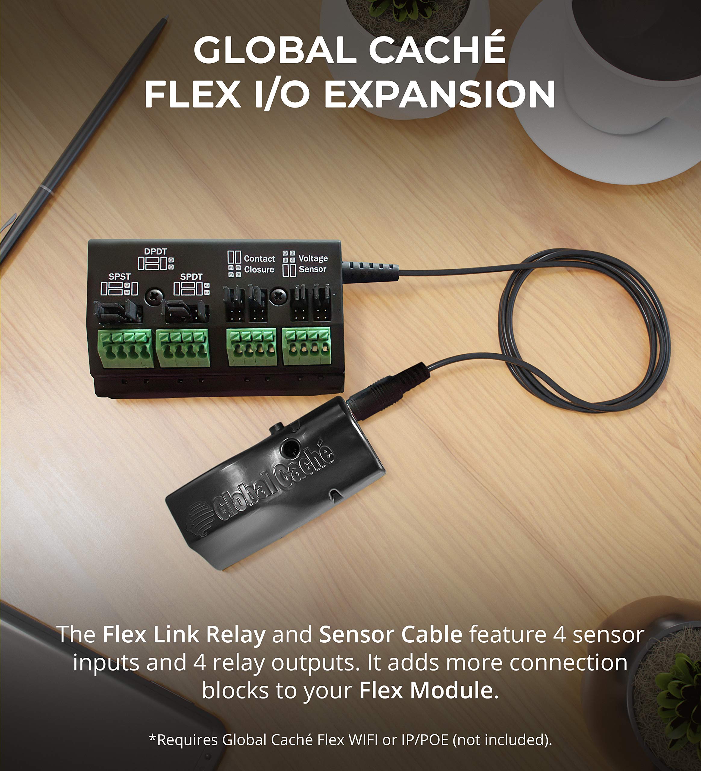 Global Caché FLC-RS Flex Link Relay and Sensor Cable for iTach Flex I/O Expansion New
