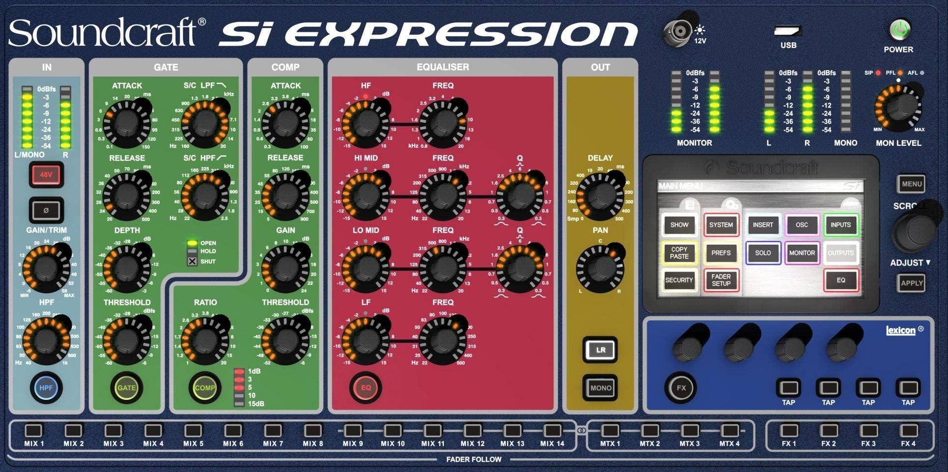 Soundcraft Si Expression 1 Digital 16-Channel Live Audio Mixer Console
