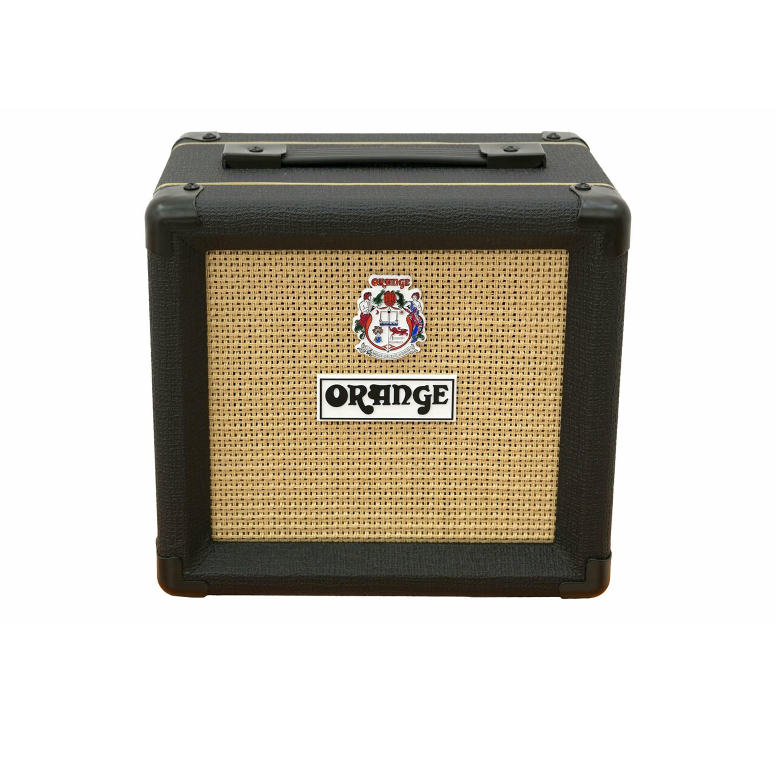 Liquid Audio Orange Amps PPC108 1x8 Closed Back Speaker Cabinet (Black) Bundle with 10ft Pig Hog Black Woven Instrument Cable and Instrument Polishing Cloth