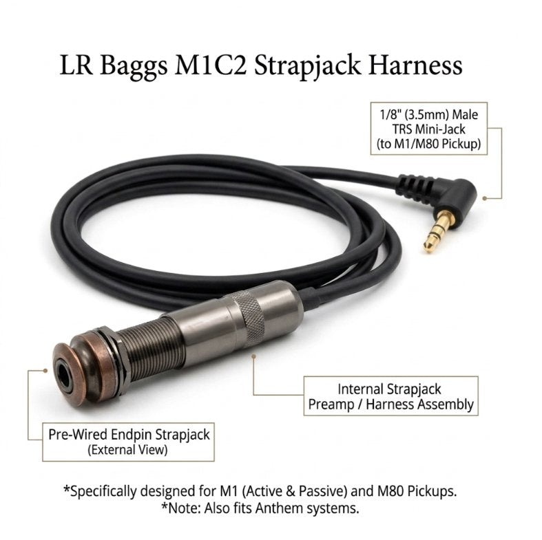 LY1122 for LR Baggs for M1C2 Strapjack Harness for M1 and M80 Pickups