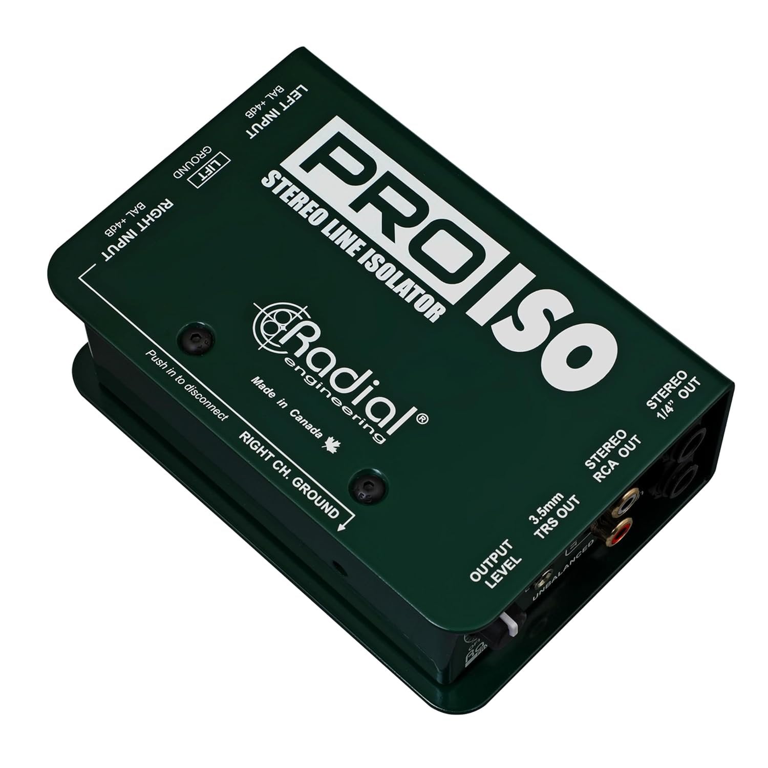 Radial Engineering Pro-ISO +4/-10 dB Stereo Line Isolator NEW