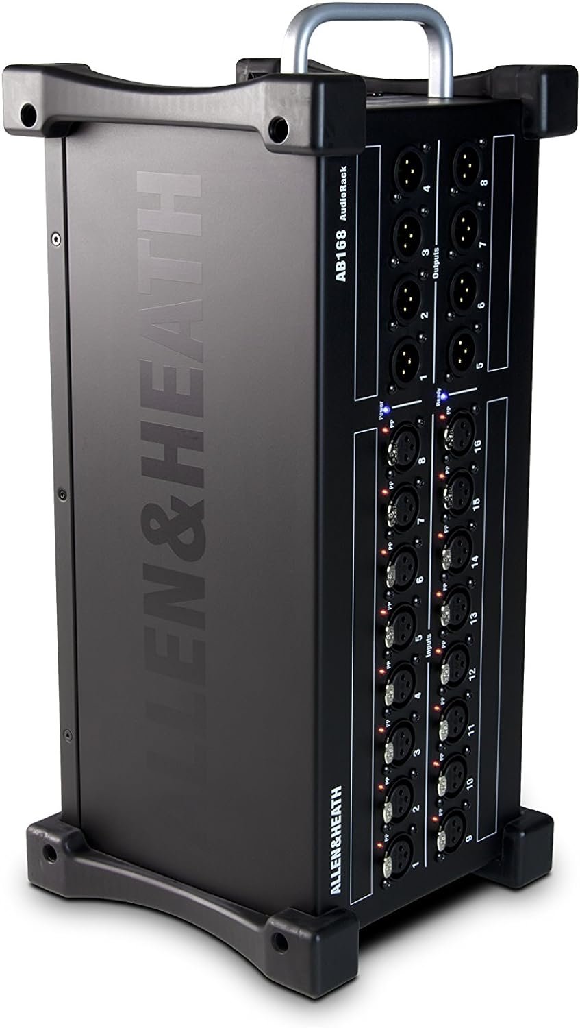 Allen & Heath AB168 Remote Audio Rack/Portable Stage Box for GLD and Qu Series, 16 XLR Input, 8 XLR Output (AH-AB-168)