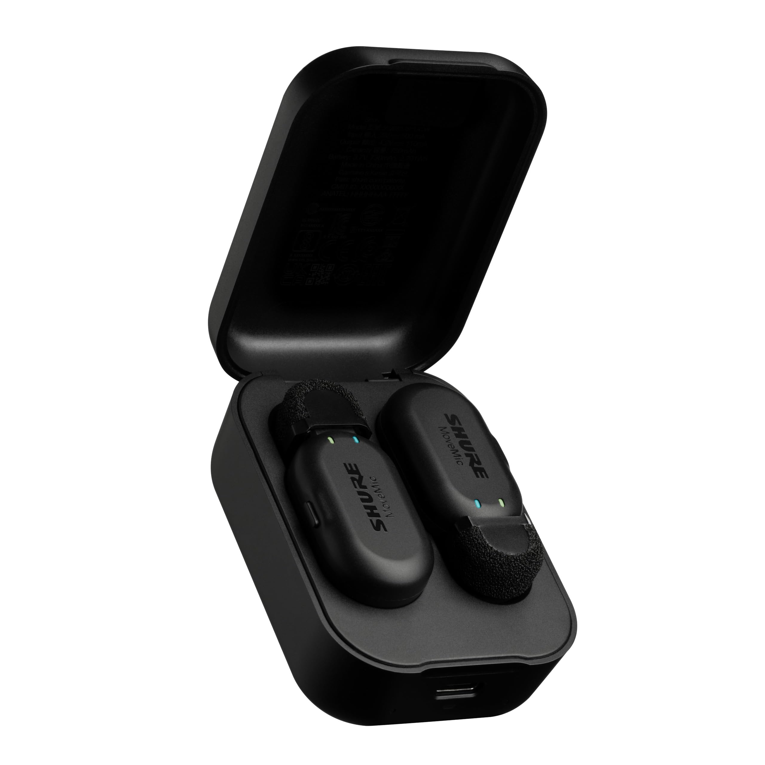 Shure MoveMic One - Pro Direct to Phone Wireless Lavalier Microphone for iPhone & Android, Bluetooth Mini Mic, 24 Hours Charge, Quick Set Up, IPX4, Compact & Portable Clip Lav (MV-ONE-Z7)