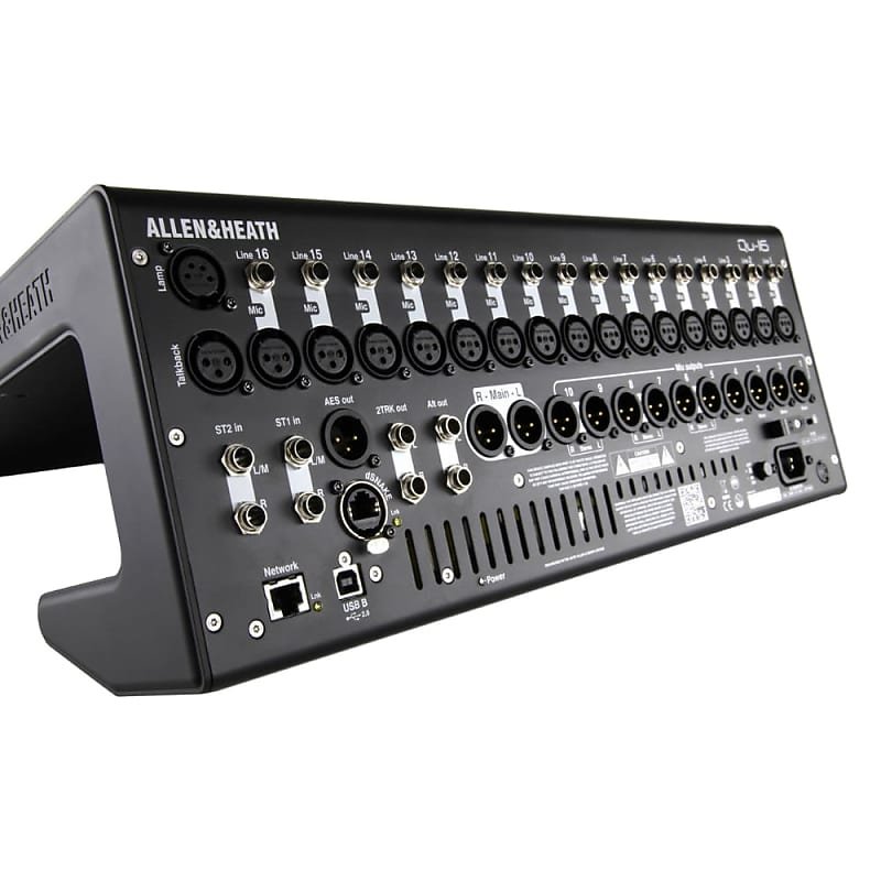 Allen &Heath AH-QU-16C Rack Mountable Compact Digital Mixer, Chrome Edition Bundle w/ 4-Pack Pig Hog PHM15 Pig Hog 8mm Mic Cable, Power Cable and Liquid Audio Polishing Cloth