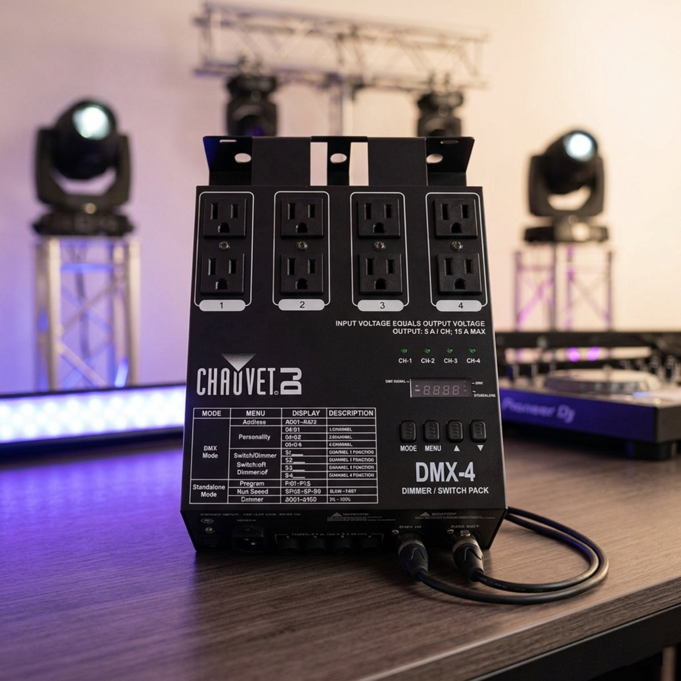 Chauvet DMX4 4-Channel DMX-512 dimmer/relay pack