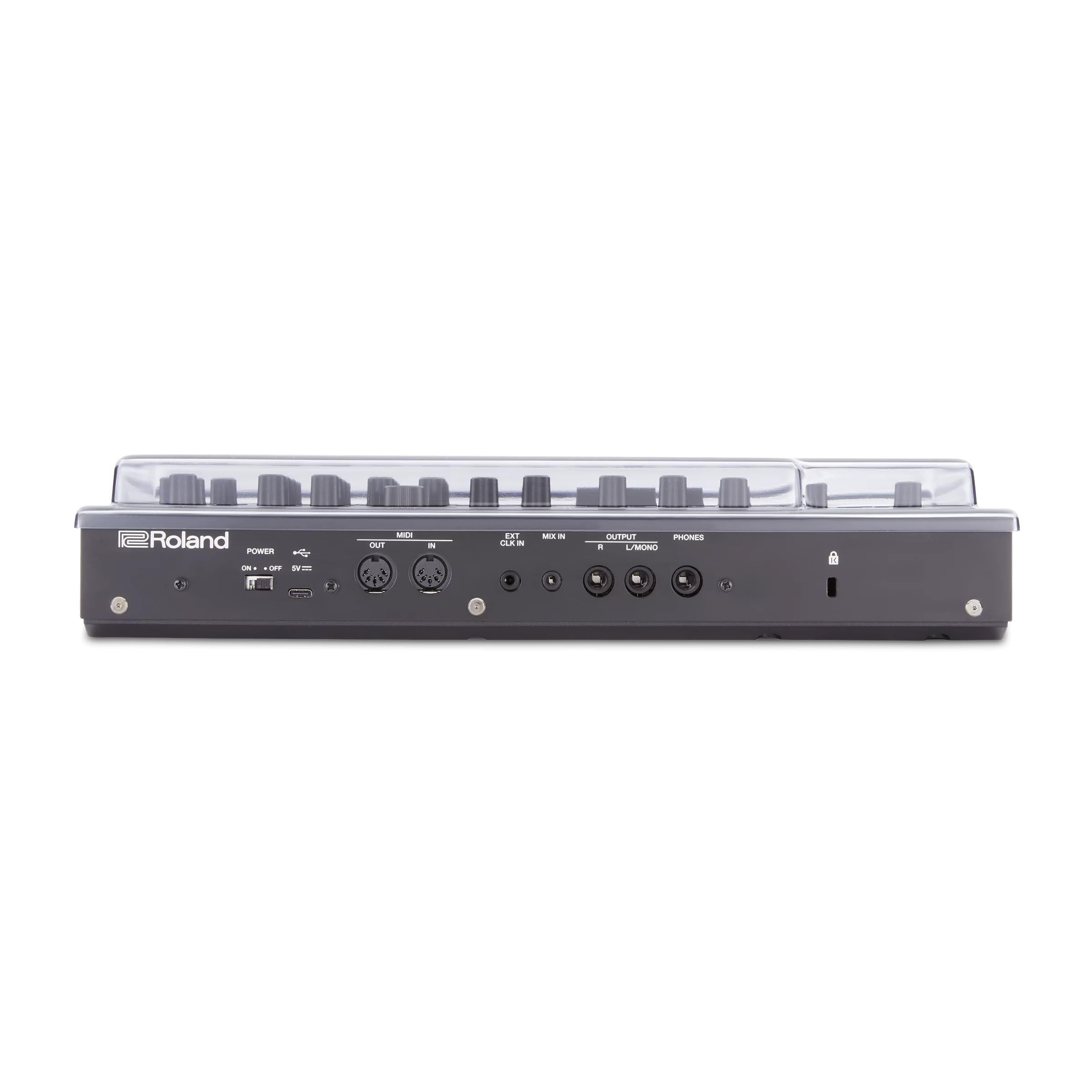 Decksaver Super Strong Polycarbonate Custom Fit Cover Compatible with Roland SH-4D Synthesizer, Groovebox Dust Cover for Travel and Everyday Protection