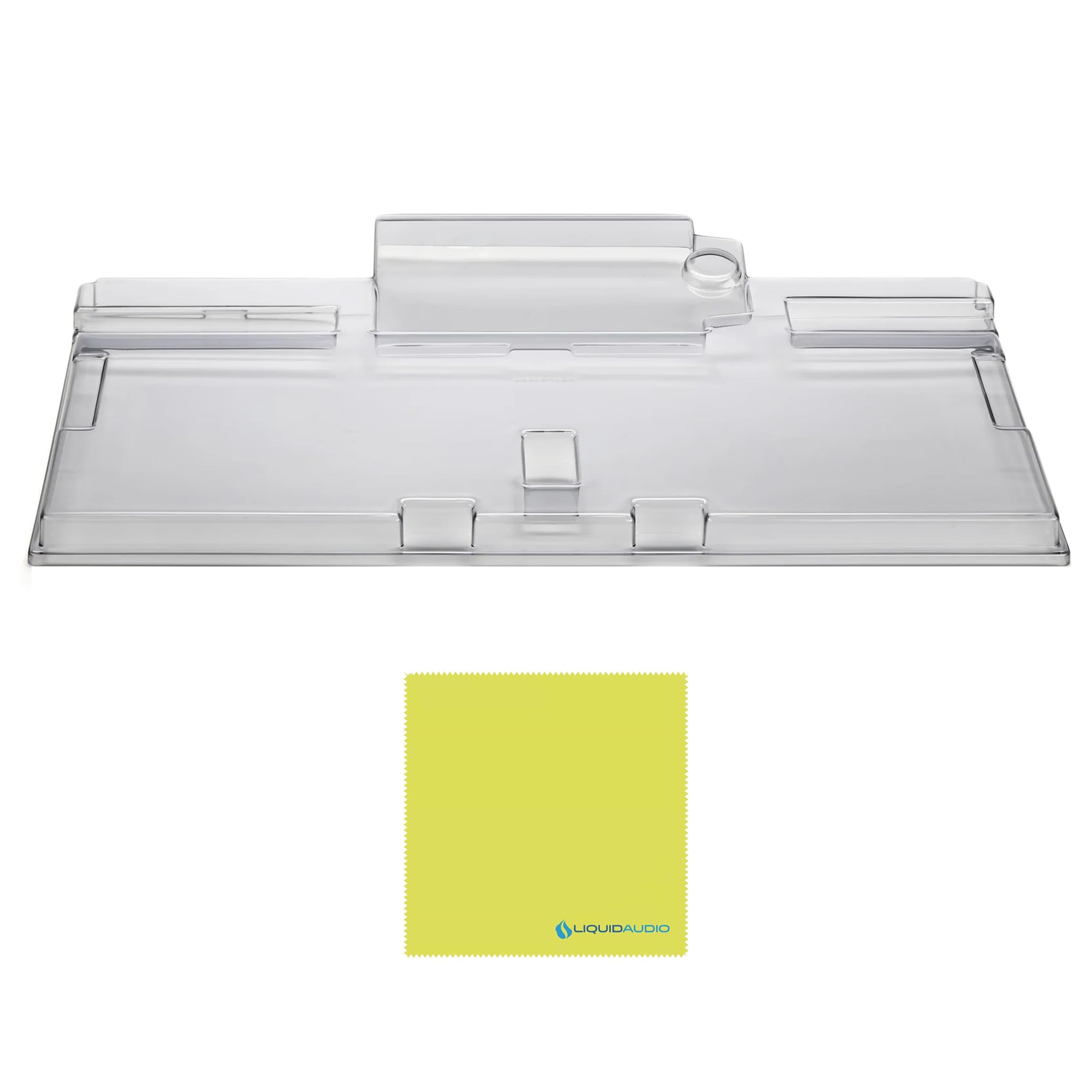 Decksaver DS-PC-XDJRX3 Polycarbonate Cover for Pioneer DJ XDJ-RX3 Bundle with Polishing Cloth – Smoked/Clear Dust & Impact Protection, Fits Most Flight Cases