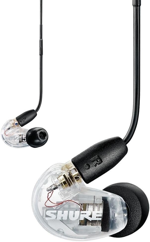 Shure AONIC 215 Wired Earbuds – Sound-Isolating In-Ear, Detachable Cable, Compatible with Apple & Android