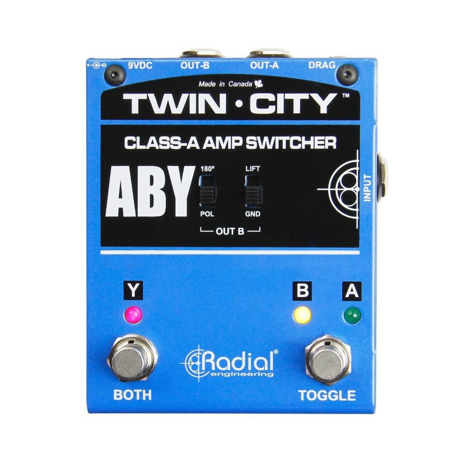 Radial Twin City Active ABY Amp Switcher Bundle with Pig Hog Microphone Cable...