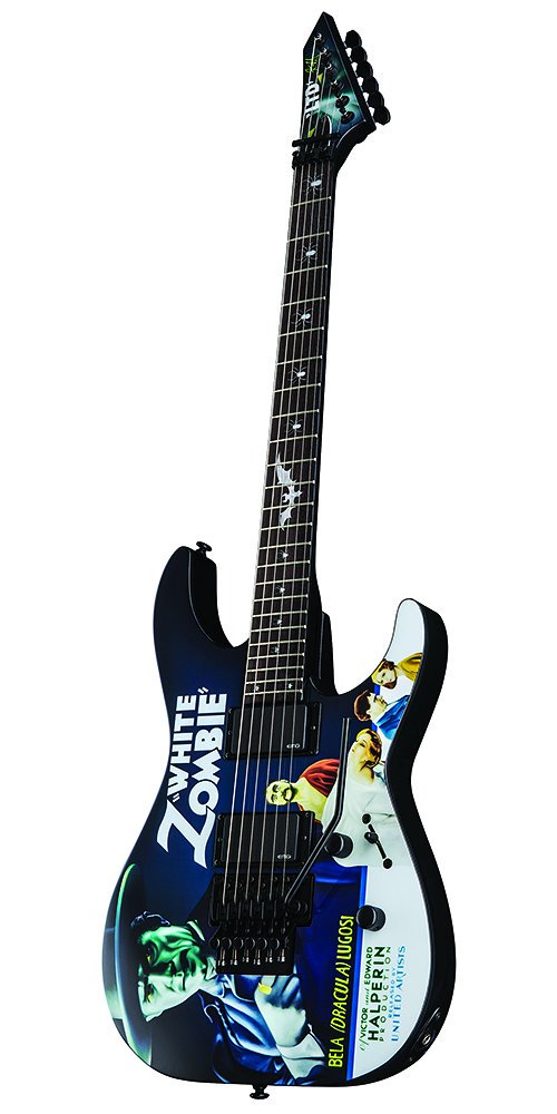 ESP LTD Kirk Hammett Signature KH-WZ White Zombie Electric Guitar - Black with Graphic