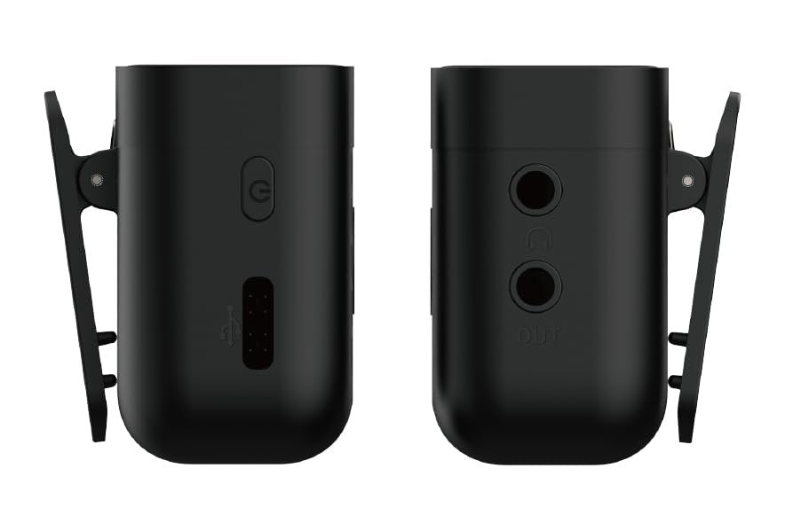 iCON Pro Audio AirMic Pro (2 TX + 1 RX + Charging Case) Wireless Lavalier Microphone, 250m (820 ft.) Range, 24-Hour Battery, Noise Cancellation, for PC, iPhone, Andriod, Interviews, Vlogs