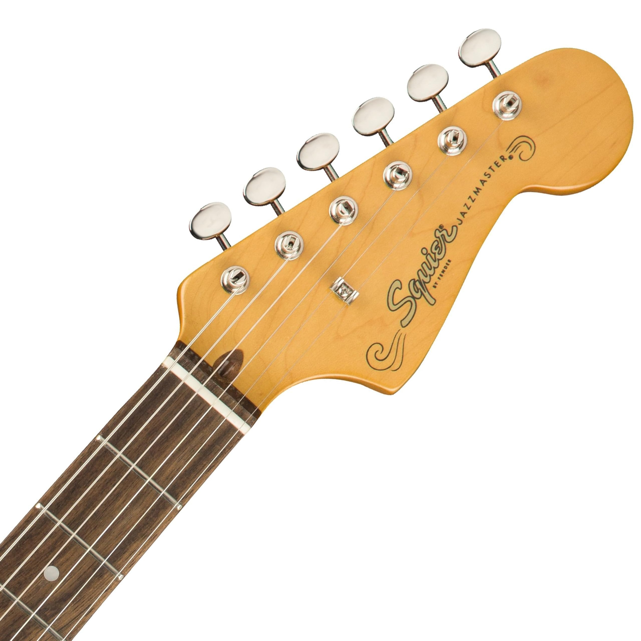 Squier Classic Vibe '60s Jazzmaster Electric Guitar Bundle with 12 Guitar Picks & Polishing Cloth – Olympic White, Laurel Fingerboard, Vintage-Style Tremolo, Alnico Single-Coil Pickups