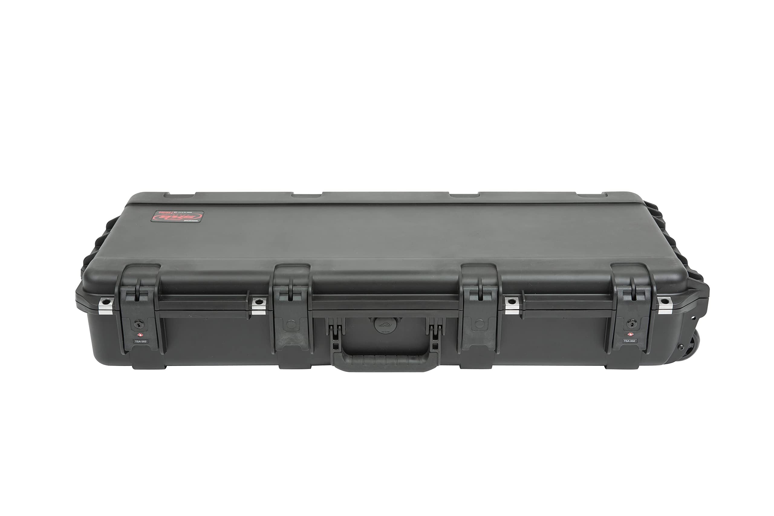 SKB Cases 3i-3614-TKBD iSeries 49-Note Keyboard Case, Waterproof Injection Molded Shell, 14 Total Hook-and-loop Pads in 4 Different Sizes, Pull Handle and Wheels for Easy Towing