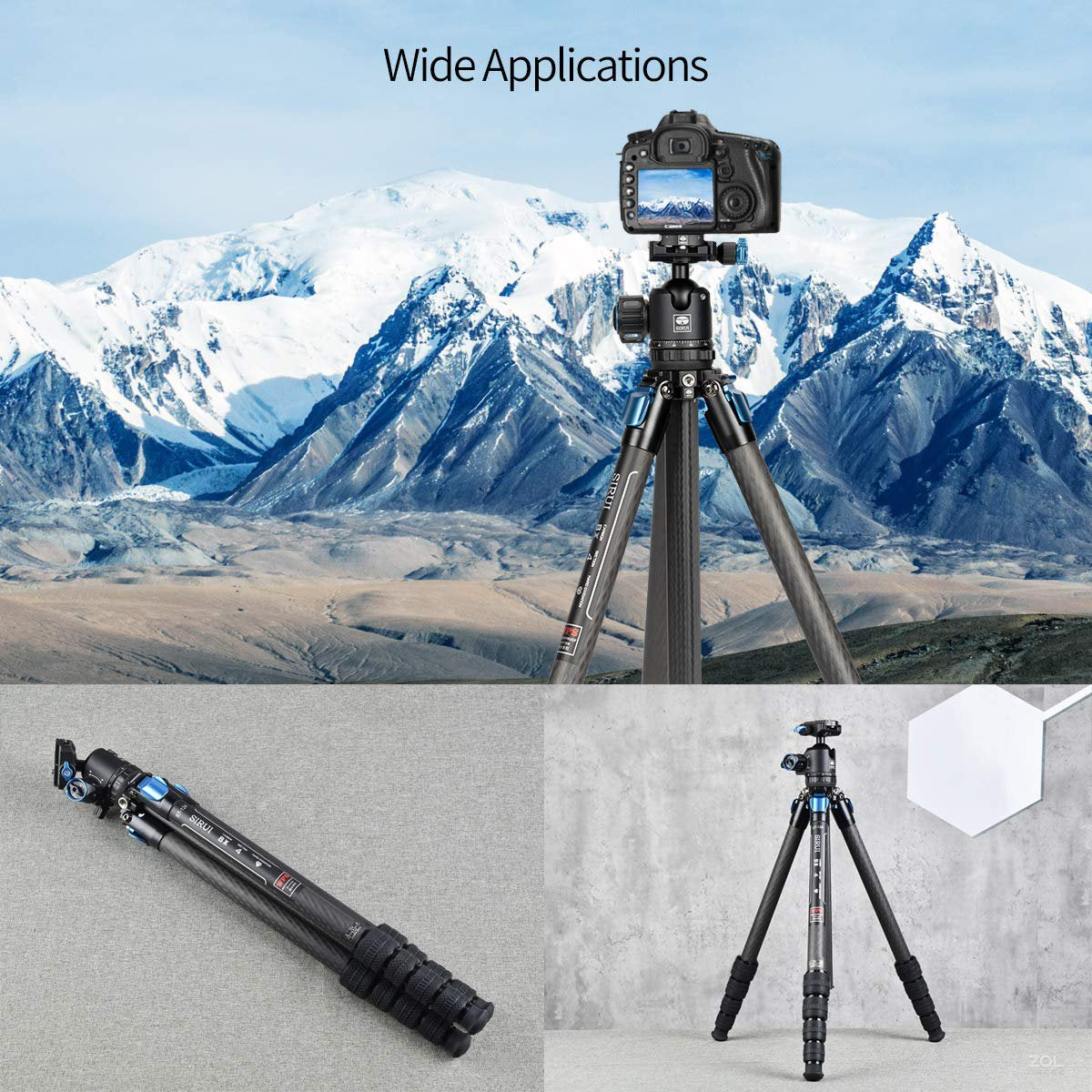 SIRUI ST Series Carbon Fiber Tripod with Triangular Center Column