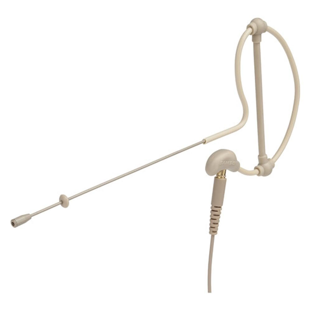 Samson SASE50TX Omnidirectional Earset Condenser Microphone Bundle with 5X Samson Windscreens & Polishing Cloth – 2.5mm Capsule, IP65-Rated, Moisture-Resistant Design (Beige)