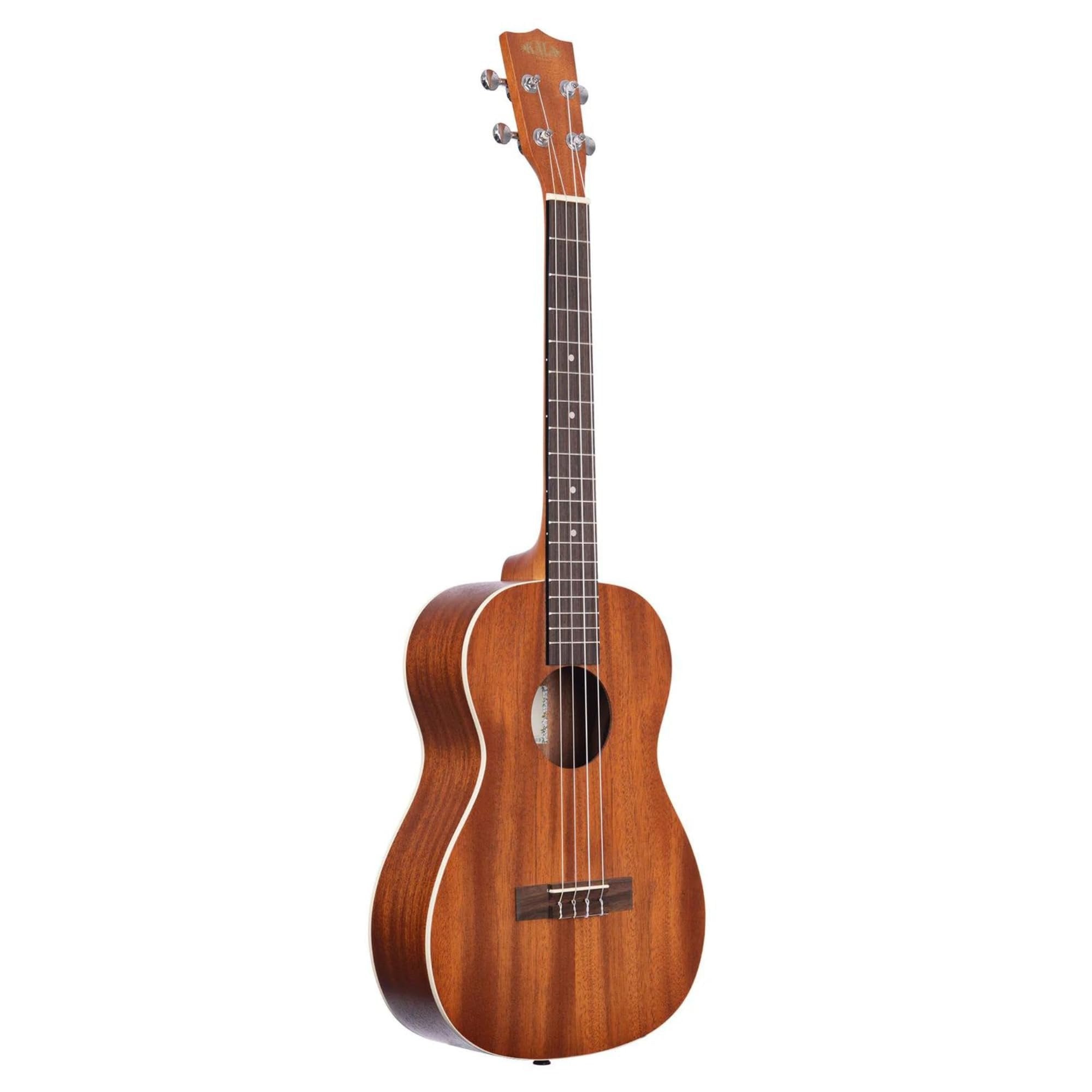 Kala KA-B Mahogany Baritone Ukulele Bundle with KALA Klipz Blue Clip-On Tuner & Polishing Cloth – All-Mahogany Construction, Warm Tone, Chrome Die-Cast Tuners, Ideal for Beginners & Pros