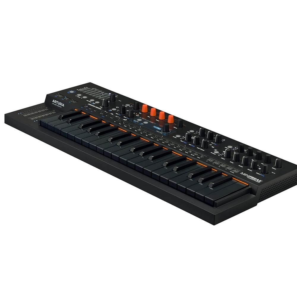 Arturia MiniFreak Stellar 37-key Synthesizer Bundle w/Pig Hog PP4X10 4 pk 10" Mono Patch Cables, Pig Hog 6ft MIDI Cable and Liquid Audio Polishing Cloth