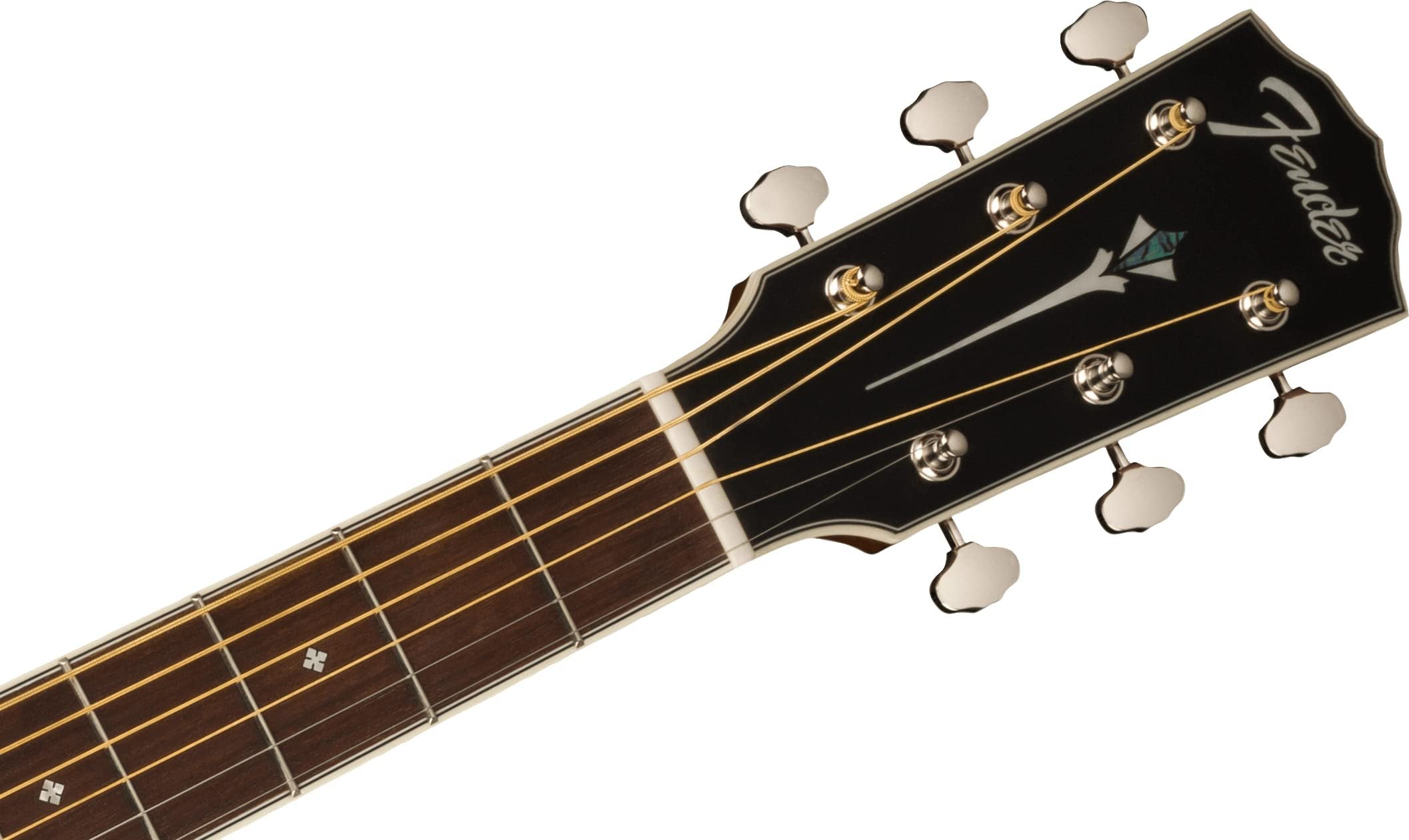 Fender Paramount PS-220E All-Mahogany Parlor Acoustic Guitar, with 2-Year Warranty, Aged Cognac Burst, with Case