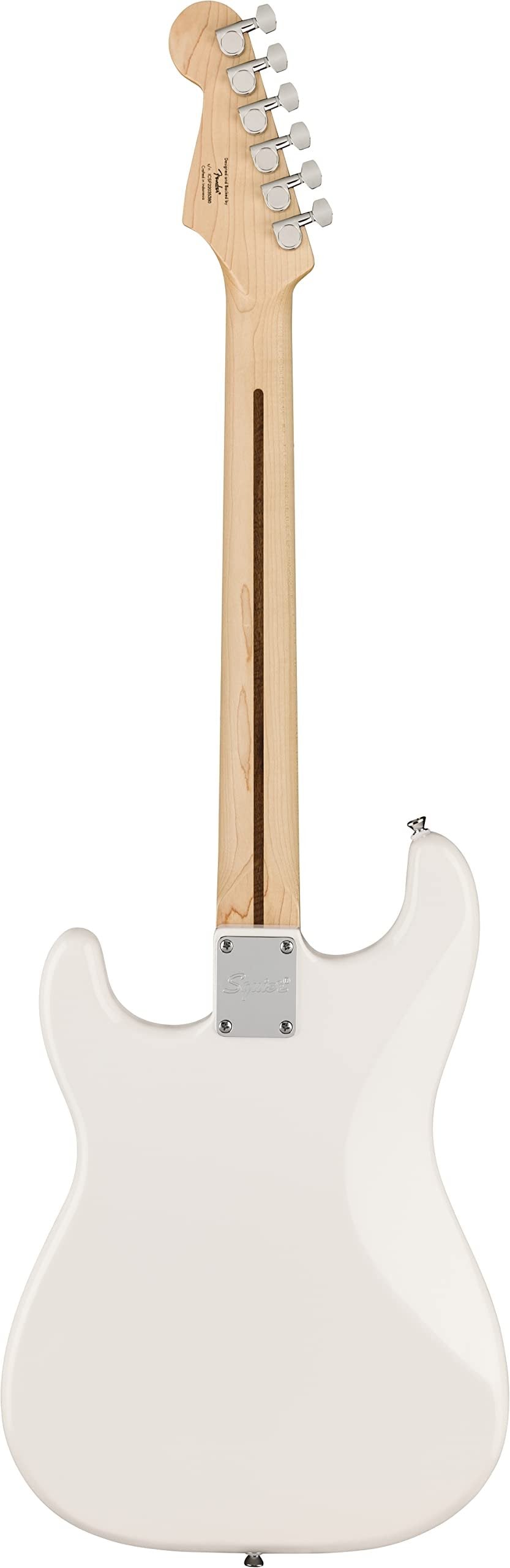 Squire Sonic Stratocaster HT Electric Guitar, Arctic White, Maple Fingerboard, White Pickguard