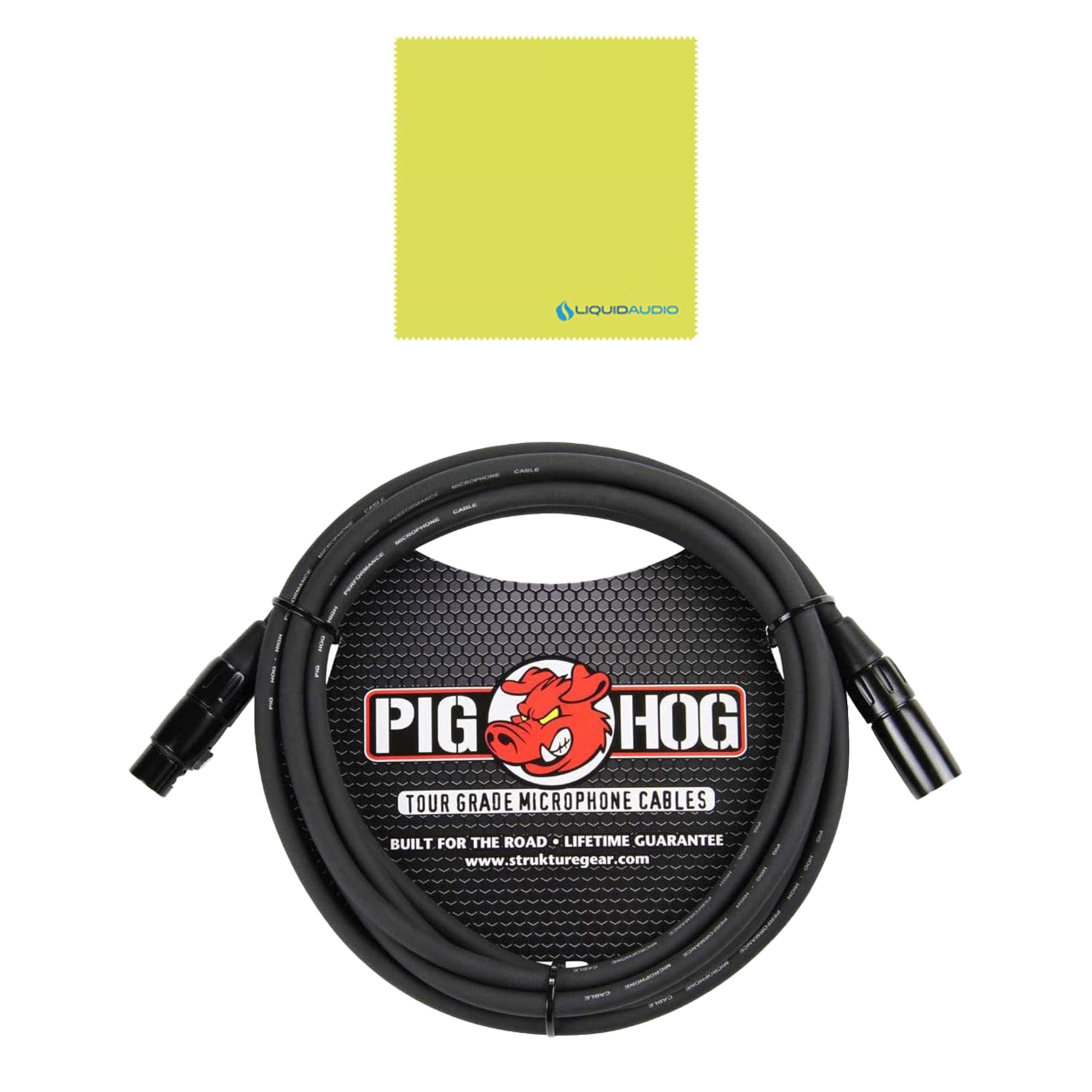 Audio-Technica PRO70 Cardioid Condenser Lavalier/Instrument Microphone Bundle with 10ft XLR Pig Hog Mic Cable & Polishing Cloth – Clip-On Mic with Power Module for Voice or Acoustic Instruments