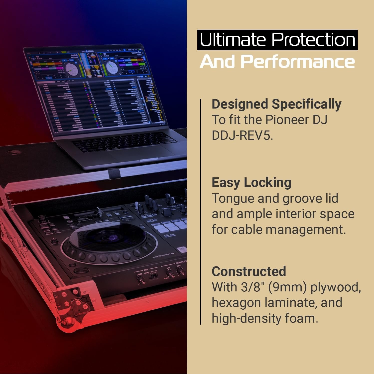 Headliner Flight Case for Pioneer DJ DDJ-REV5 Controller