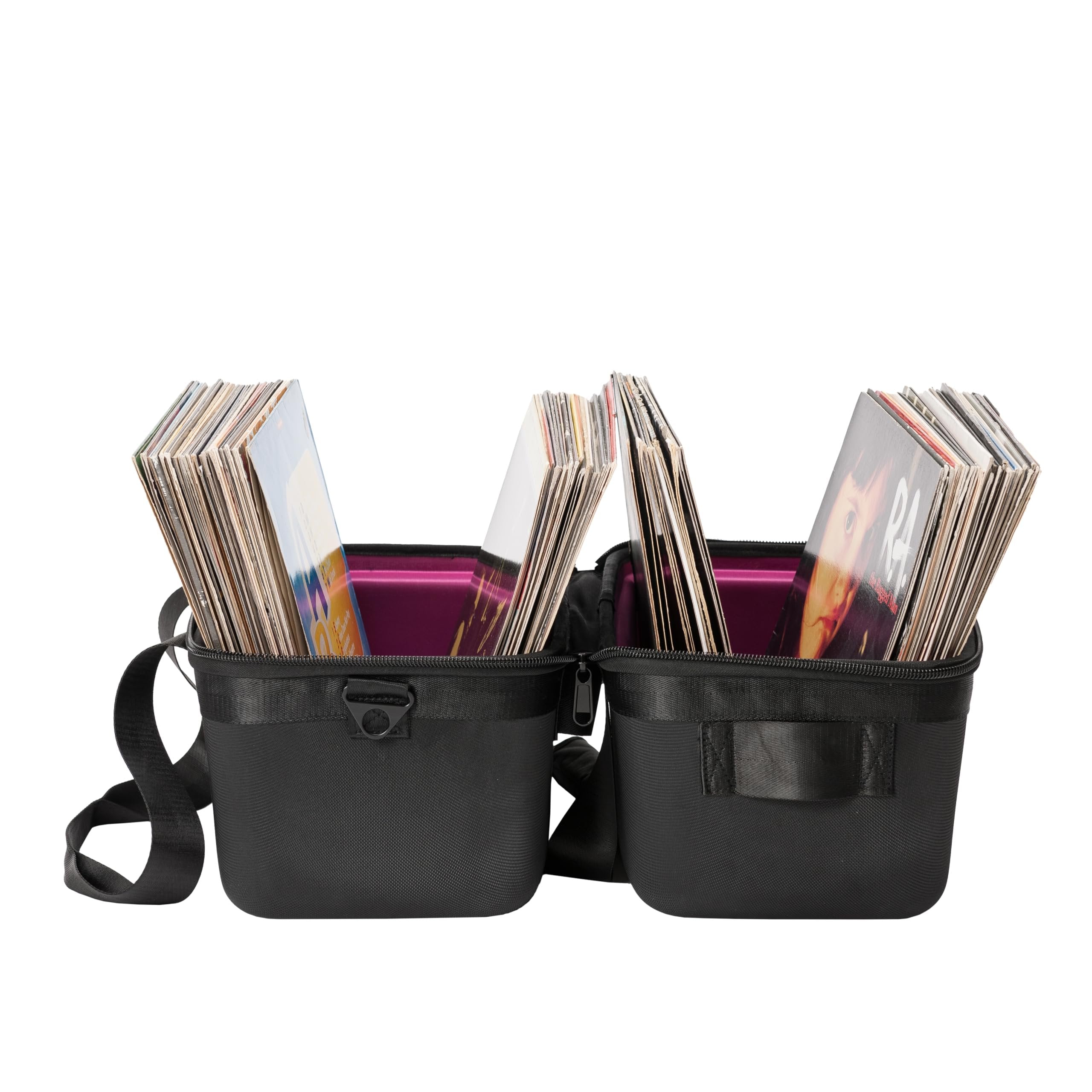 Magma 12" Sandwich Record Bag; Clever Design Holds up to 60 x 12" Vinyl Records with Extra Storage in Lid when Opened