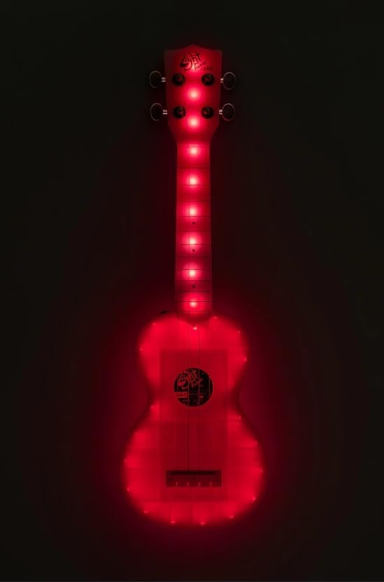 Kala Light Tone™ Color-Changing Light-Up Soprano Ukulele – LED Ukulele with 10 Light Modes, USB-C Rechargeable, ABS Body, Aquila Strings, Beginner-Friendly Ukulele