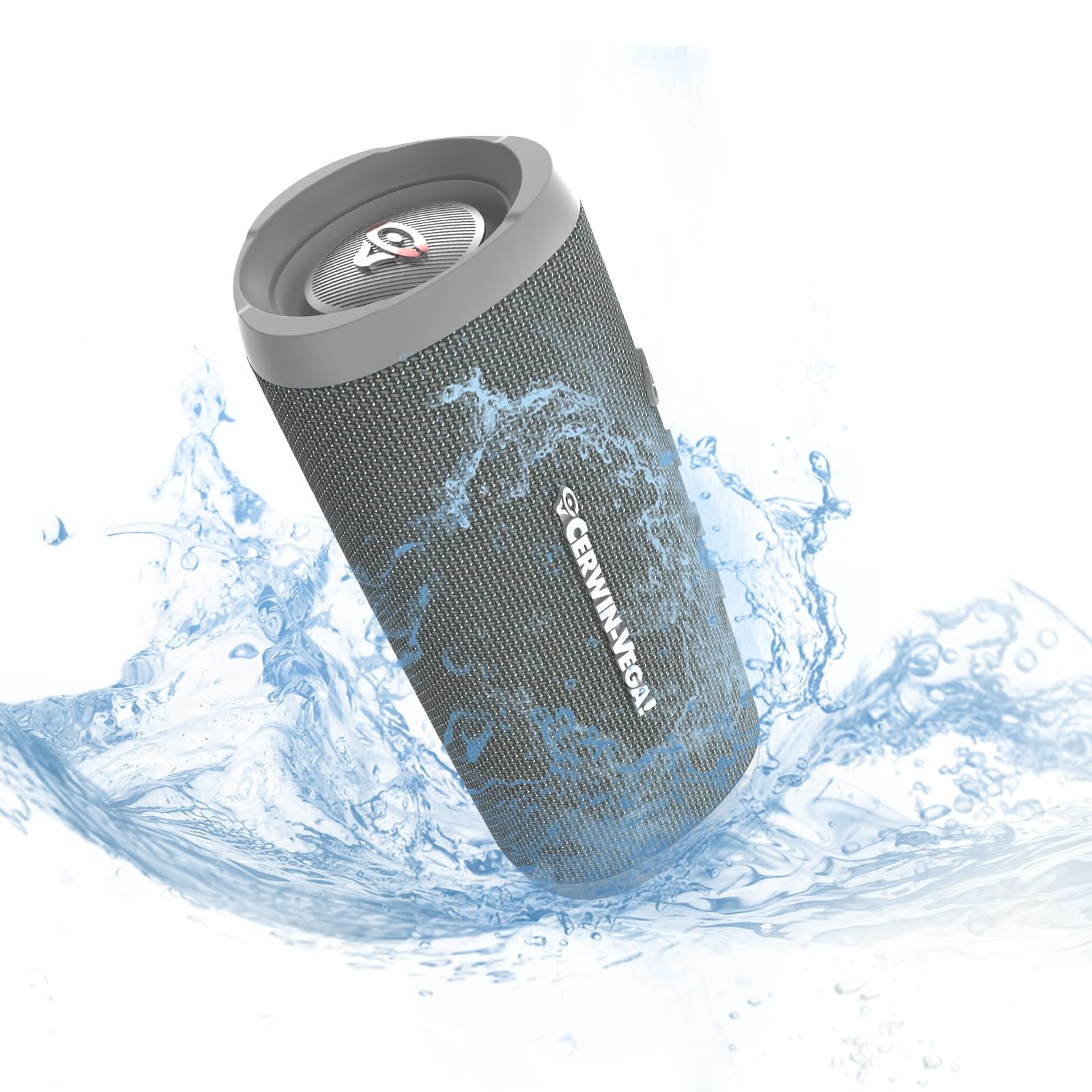 Cerwin-Vega VEGAMINI VMGRY Portable Bluetooth Hand Held Speaker with Strap,Gray