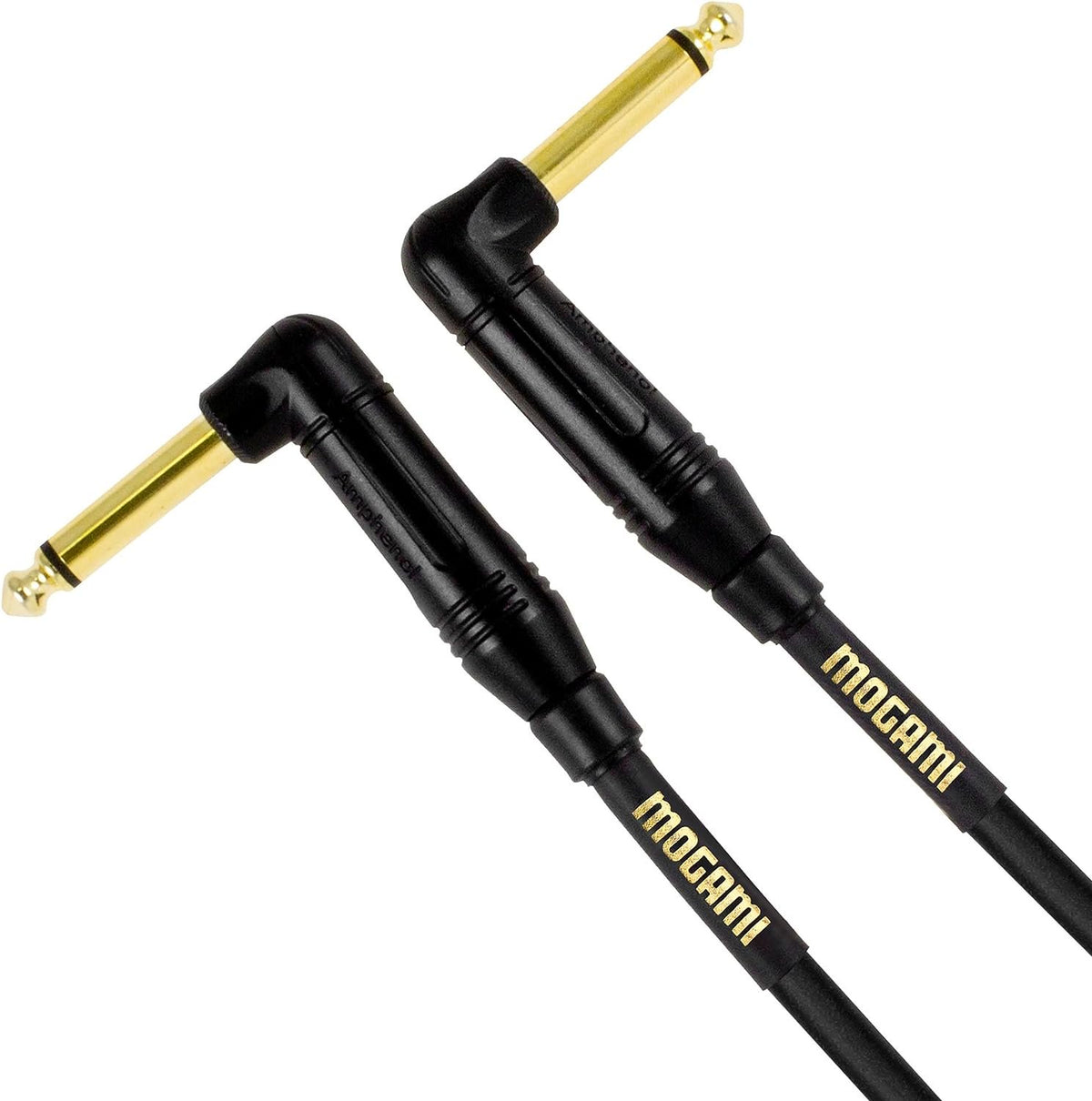 Mogami Instrument Cable with 1/4" TS Right-Angle Connectors – Multiple Lengths