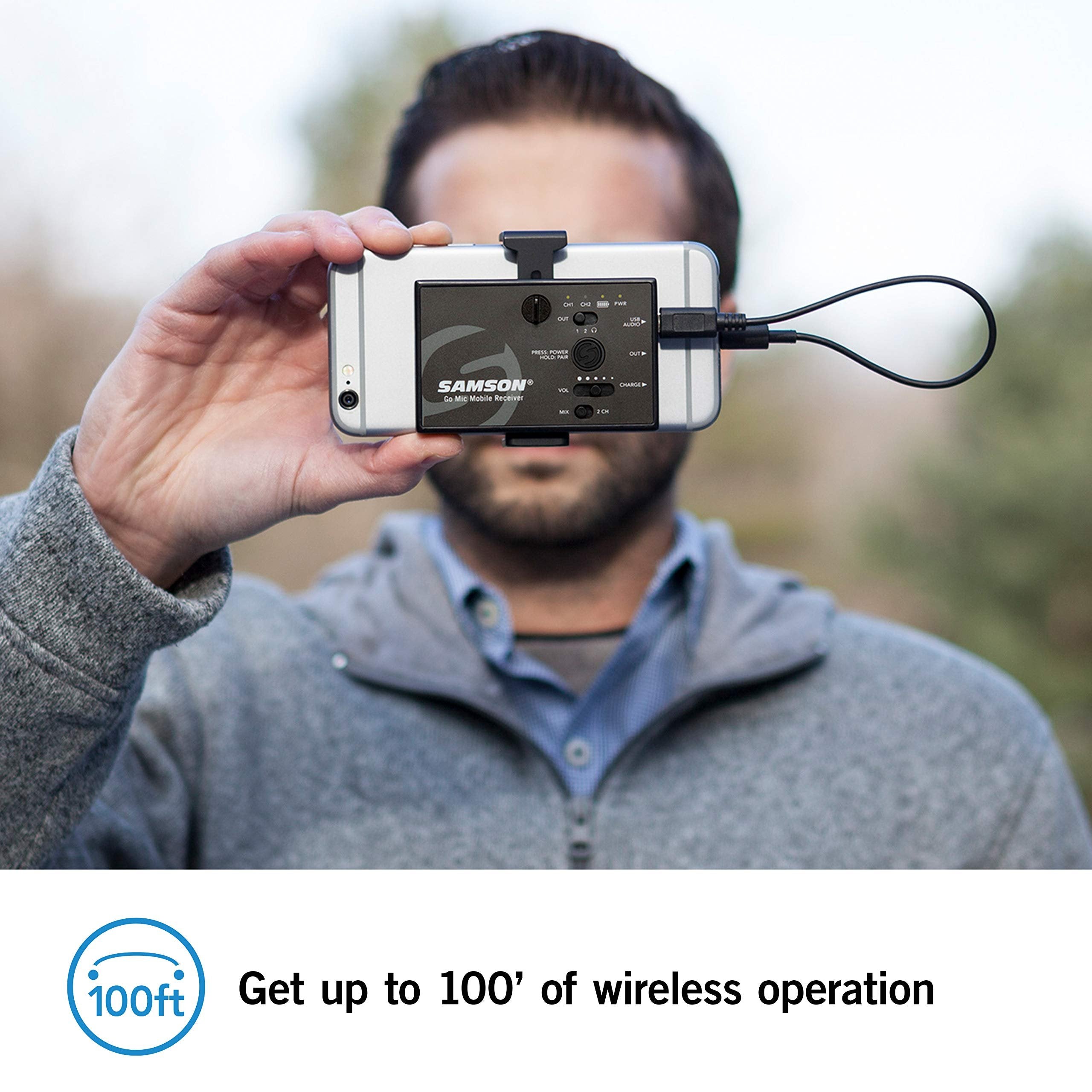 Samson SWGMMSHHQ8 Go Mic Mobile Digital Handheld Wireless System with Q8 Microphone (GMM/HXD2-Q8)