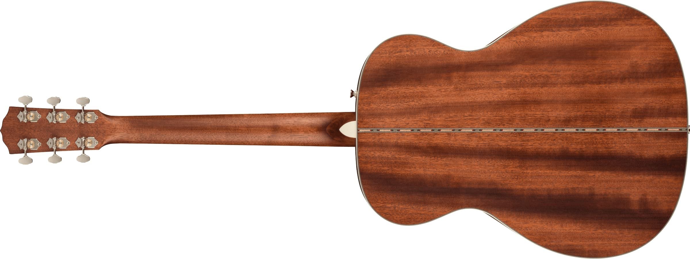 Fender Paramount PO-220E All-Mahogany Orchestra Acoustic Guitar, with 2-Year Warranty, Aged Cognac Burst, with Case