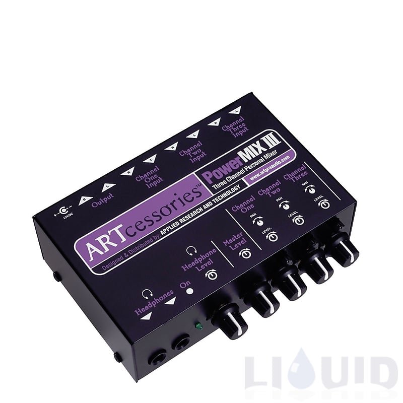 ART POWERMIXIII PowerMIX III Three Channel Personal Mixer