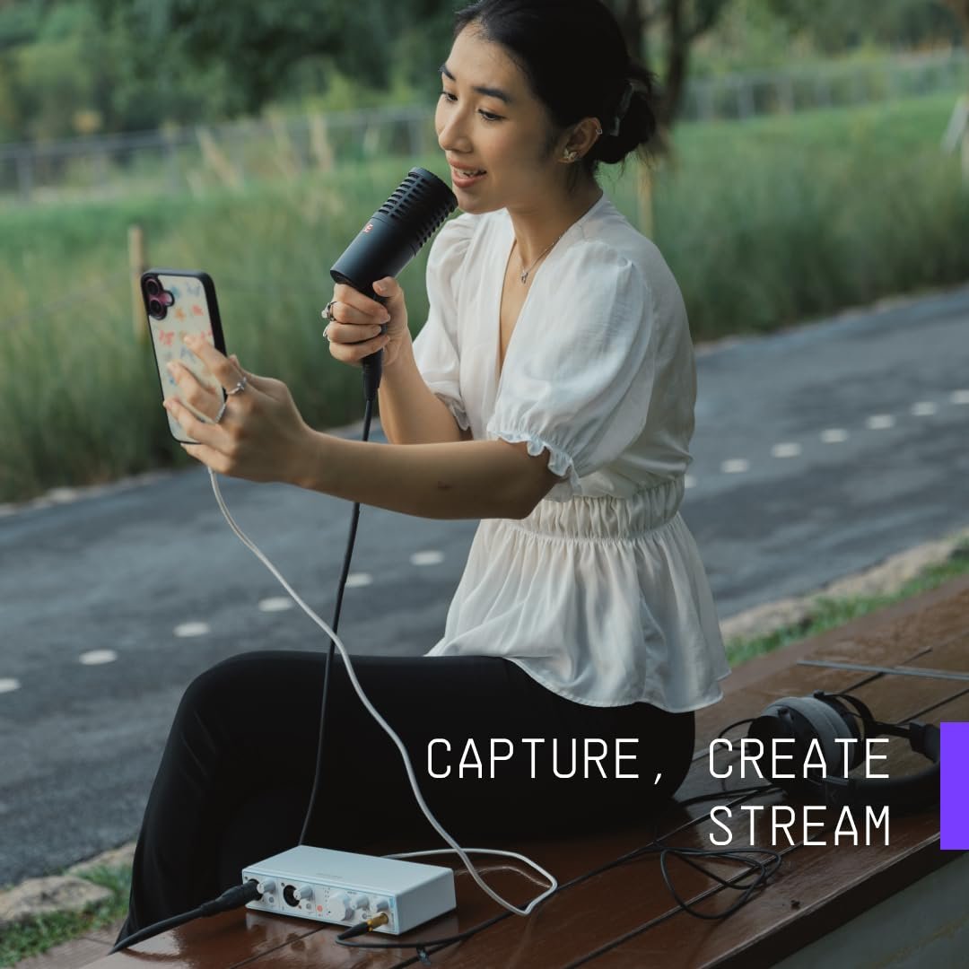 Arturia - MiniFuse 2 OTG - Audio & MIDI Interface with Creative Software for Recording, Production, Podcasting, Guitar, USBC/USBA - White