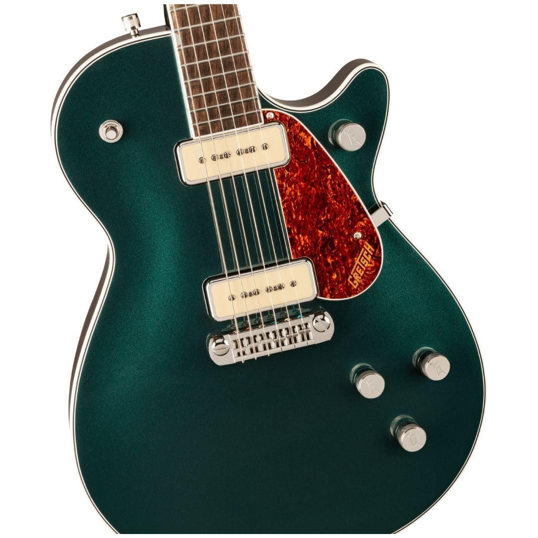 Gretsch G5210-P90 Electromatic 6-String Right-Handed Jet Two 90 Electric Guitar with Gloss Finish and Mahogany Body (Cadillac Green)