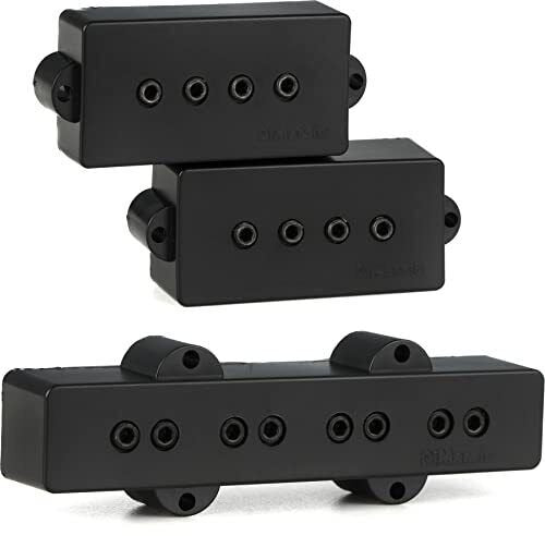 DiMarzio DP126BK P+J Neck and Bridge Bass Pickup Set, Black