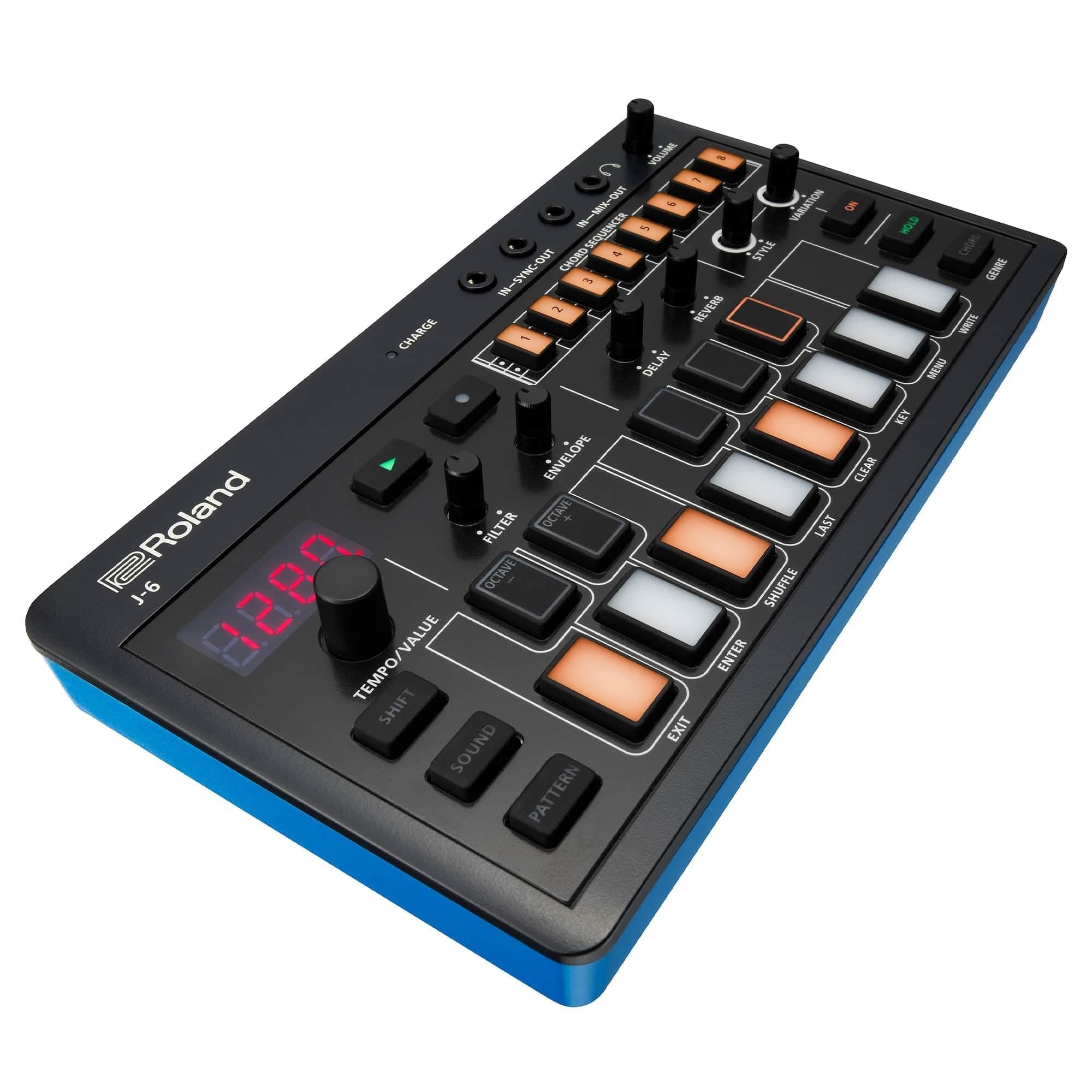 ROLAND AIRA Compact J-6 CHORD SYNTH | Portable song creation machine with professional Roland sound and features | JUNO-60 Synth Engine & Presets | Chord Sequencer | Effects,Black