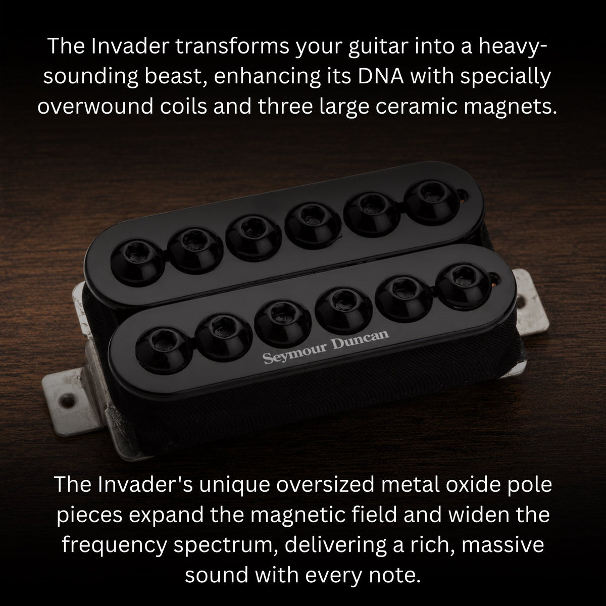 Seymour Duncan SH-8B Invader Humbucker - Electric Guitar Bridge Pickup, Perfect for Hard Rock and Heavy Metal
