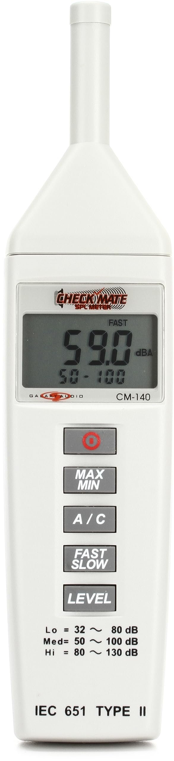 Galaxy Audio CM140 Checkmate Microphone Preamp SPL Meter