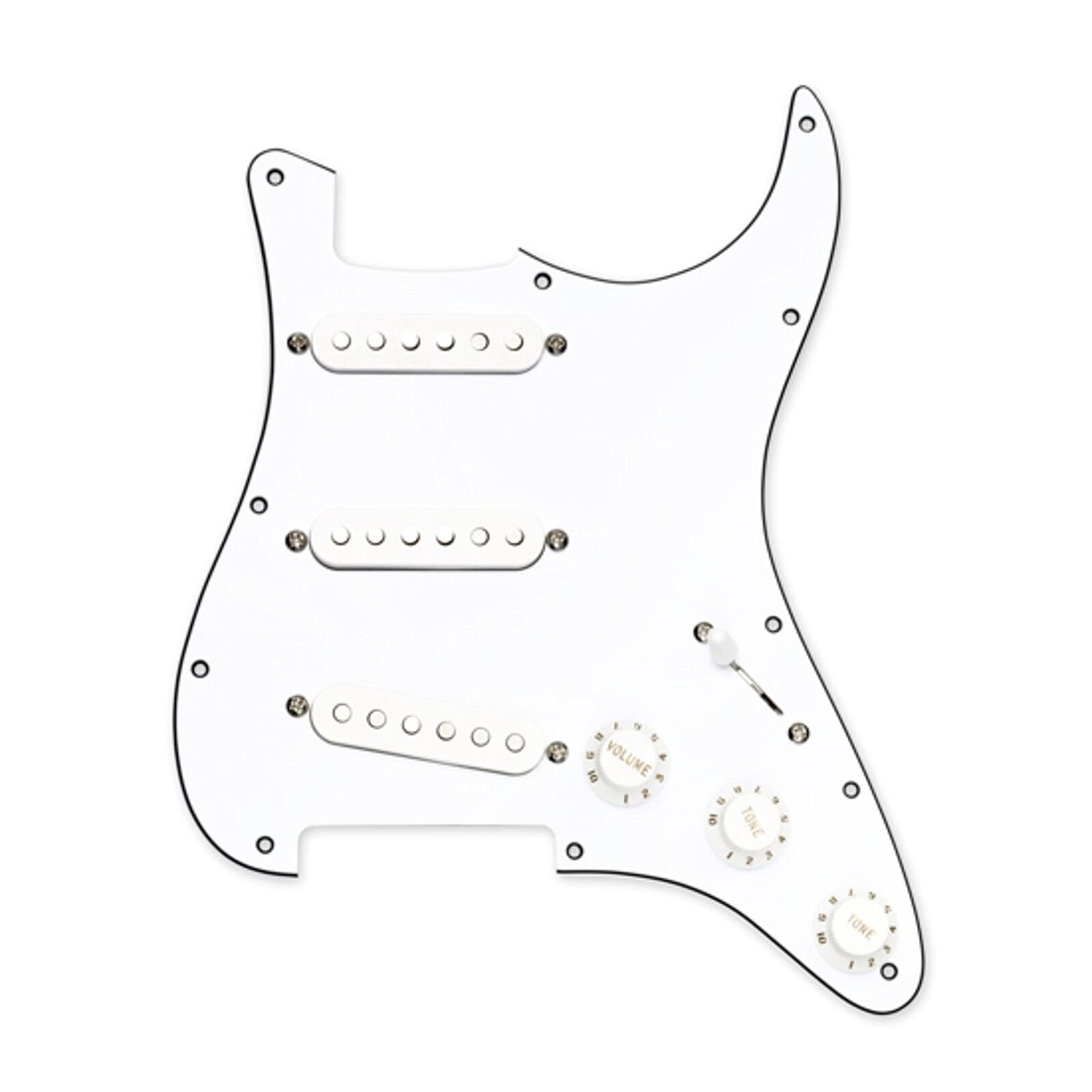 DiMarzio FG2108WA4 Pickguard Assembly, White, Area Model (415419416)
