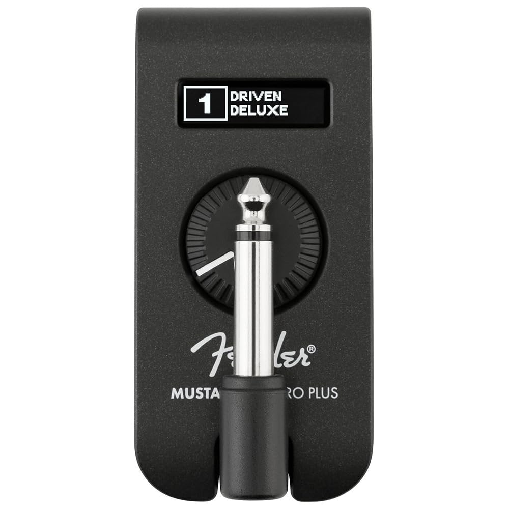 Fender Mustang Micro Plus Headphone Amplifier Bundle with 12x Guitar Picks and Instrument Polishing Cloth - Rechargeable Battery, Bluetooth Audio Streaming and 50 Amp and Effects Models
