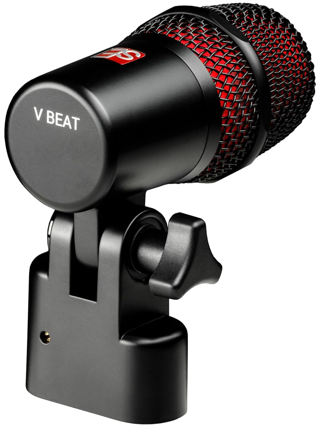 SE ELECTRONICS V BEAT Drum Mic - Compact Dynamic Supercardioid Drum Microphone for Toms & Snares with Adjustable Swivel Mount for Precise Positioning - Perfect for Studio & Live Use (Black)
