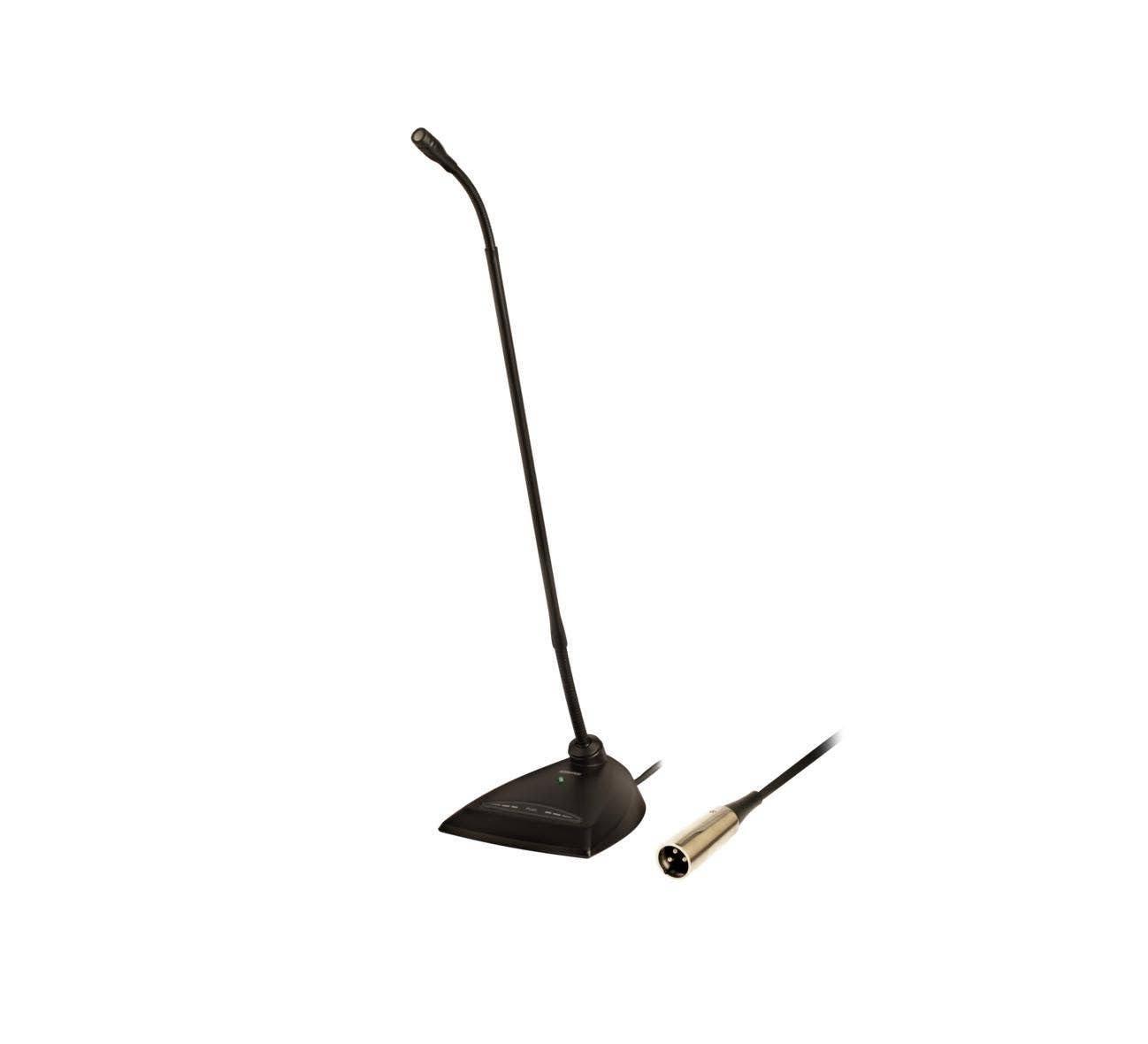 Shure Microflex MX418SE/C Cardioid Condenser Microphone, 18 Gooseneck with in-Line Preamp, Shock & Flange Mount, 10' Side- (or Bottom-) Exit Cable, Snap-Fit Foam Windscreen