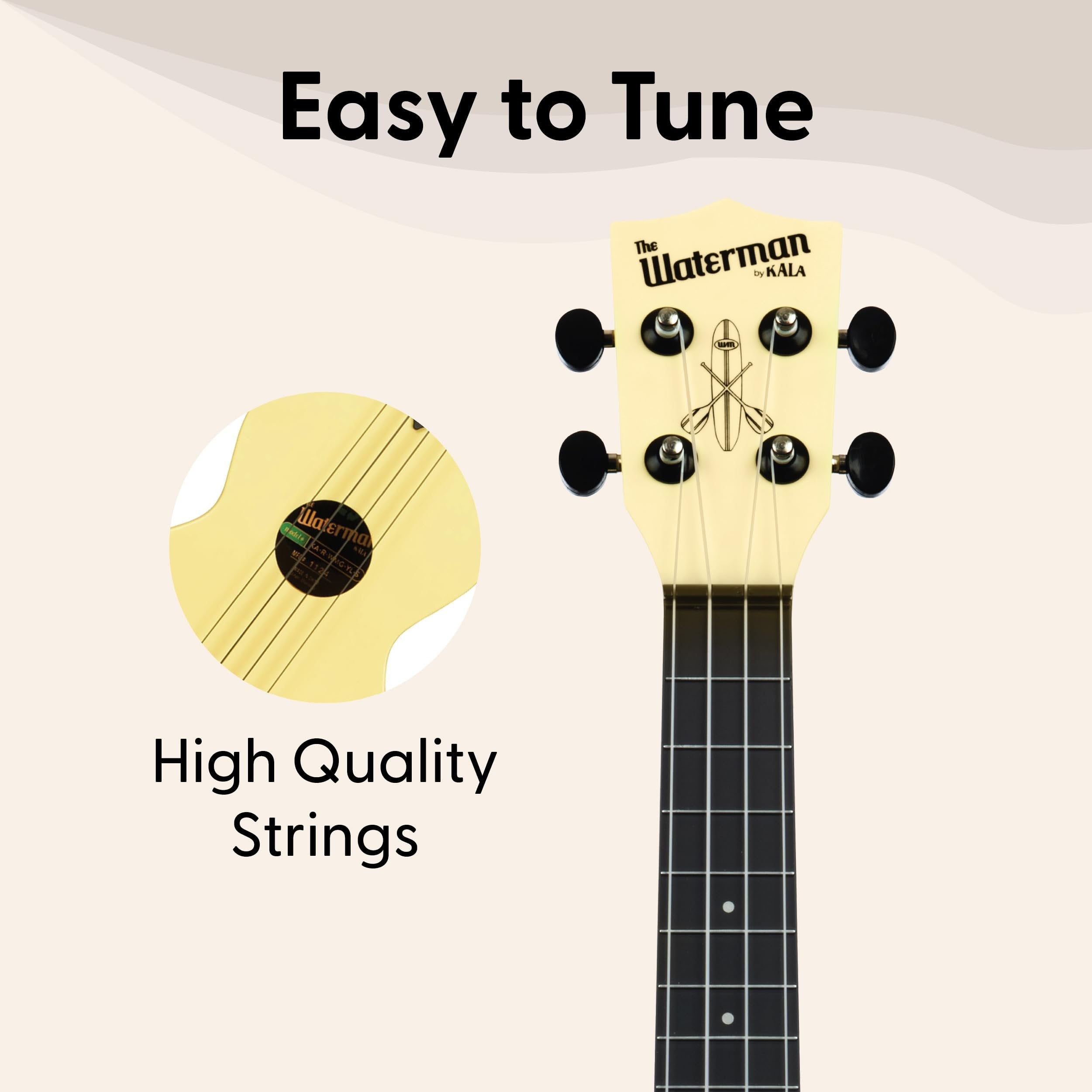 Kala Recycled Soprano Waterman Ukulele Durable, Travel-Ready Instrument