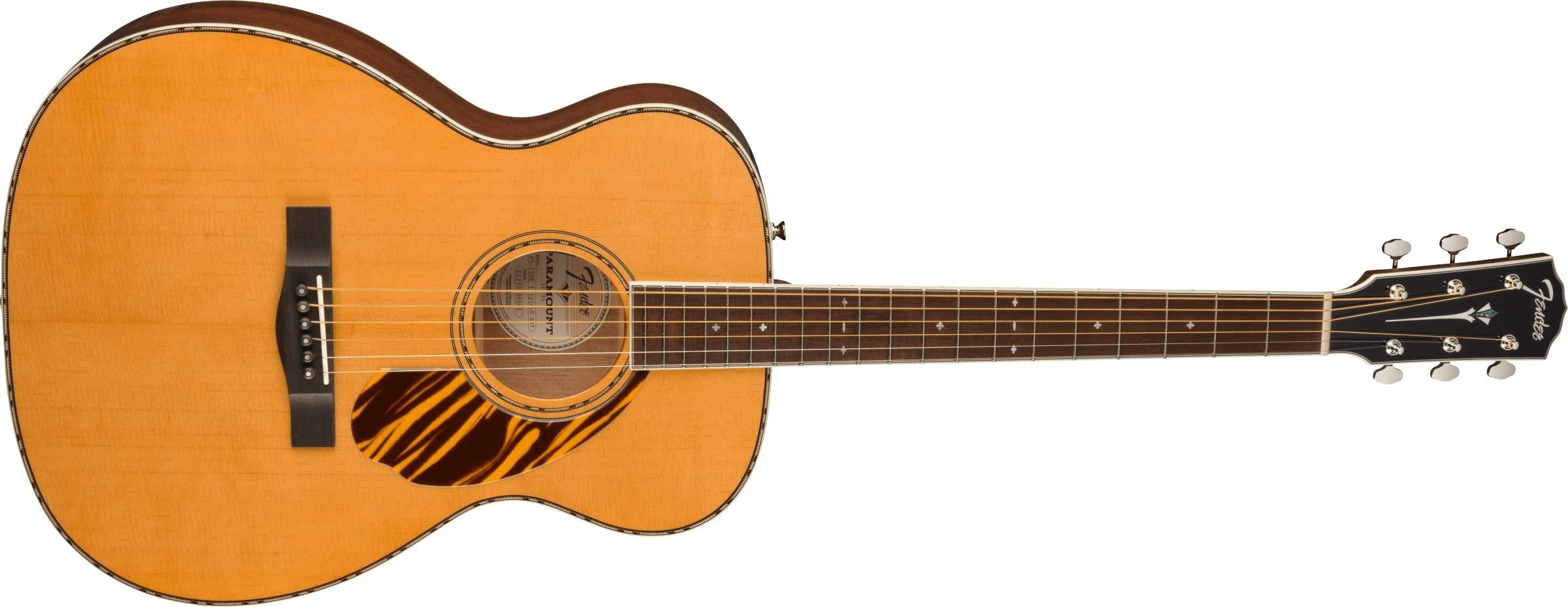Fender Paramount PO-220E Orchestra Acoustic Guitar, with 2-Year Warranty, Natural, with Case
